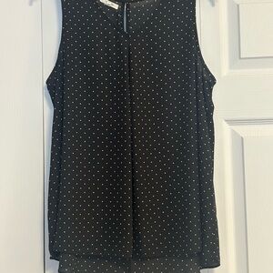 Maurices Black and White Polka Dot Blouse